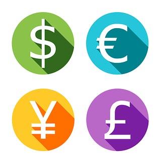 foreign currencies dollar euro yen pound